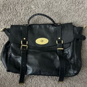 Vintage Mulberry Oversized Alexa with Gold Accents
